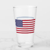 Patriottisch glazen beker met vlag van West Virgin (Achterkant)