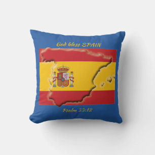 Patriottisch GOD BLESS SPANJE Kussen
