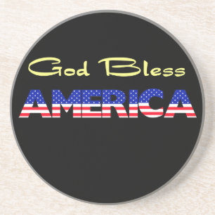 Patriottisch God zegene Amerika Zandsteen Onderzetter
