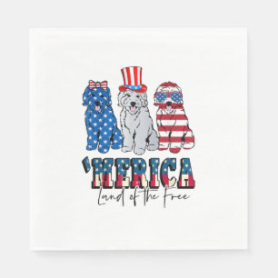 Patriottisch Goldendoedle Dog 4 juli Amerika Veren Servet