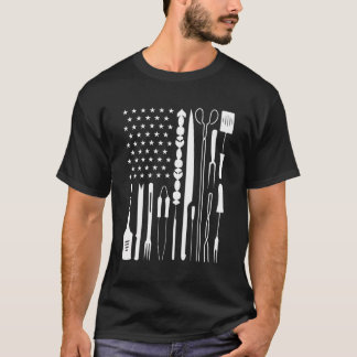 Patriottisch grillen BBQ gebruiksvoorwerp Amerikaa T-shirt
