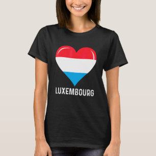 Patriottisch hart Luxemburgse vlag, benedenloop T-shirt