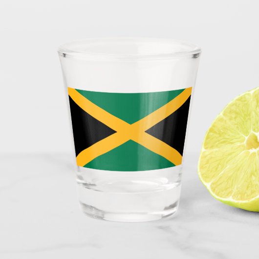 Patriottisch heet glas met vlag van Jamaica (Voorkant)