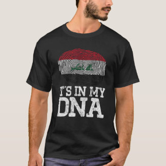  patriottisch, het zit in mijn DNA Irak vlag vinge T-shirt