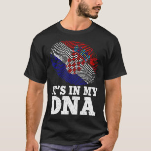 Patriottisch Het zit in mijn DNA vingerafdruk Kroa T-shirt