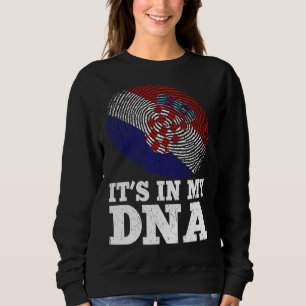 Patriottisch Het zit in mijn DNA vingerafdruk Kroa Trui