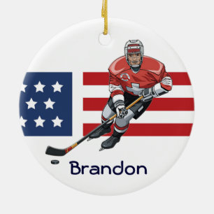 Patriottisch Hockey Design Ornament