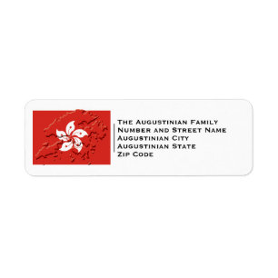 Patriottisch HONG KONG FLAG Etiket