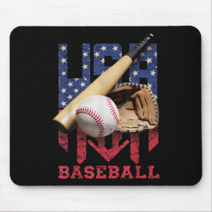 Patriottisch honkbal 4 juli mannen VS Amerikaanse Muismat