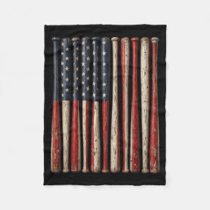 Patriottisch honkbal Amerikaanse vlag USA 4 juli Fleece Deken