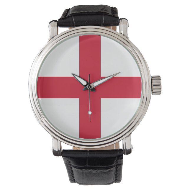 Patriottisch horloge met vlag van Engeland (Voorkant)