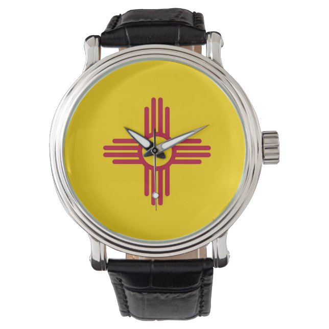Patriottisch horloge met vlag van New Mexico (Voorkant)
