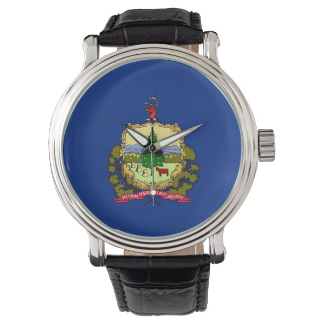 Patriottisch horloge met vlag van Vermont (Voorkant)