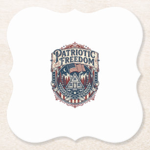Patriottisch huis weekend vector grafische T-shirt Kartonnen Onderzetters