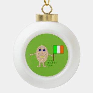 Patriottisch Iers eierornament Keramische Bal Ornament