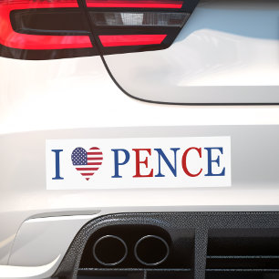 Patriottisch Ik Hart Liefde Mike Pence Vlag Bumpersticker