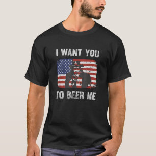 Patriottisch Ik wil dat je me grappig en gestrest  T-shirt