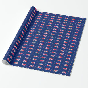 Patriottisch inpakpapier met vlag van Nieuw-Zeelan