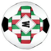 Patriottisch ITALIË FLAG Monogram Voetbal (Gedraaid)