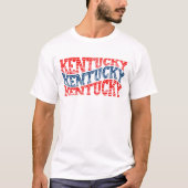 Patriottisch Kentucky Rood en Blauw Boho T-shirt (Voorkant)
