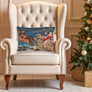 Patriottisch Kerstman Vrolijk Kerstkussen Accent Kussen