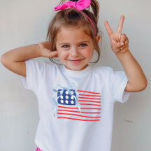 Patriottisch Kinder T-shirt met Amerikaanse vlag e