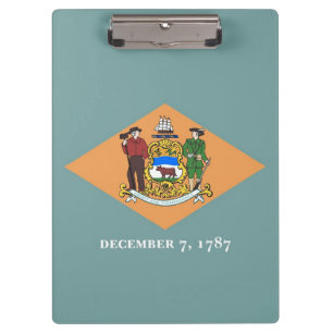 Patriottisch Klembord met vlag van Delaware, Veren
