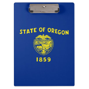 Patriottisch Klembord met vlag van Oregon, Verenig