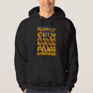 Patriottisch knoeien niet met familie geloof vrien hoodie