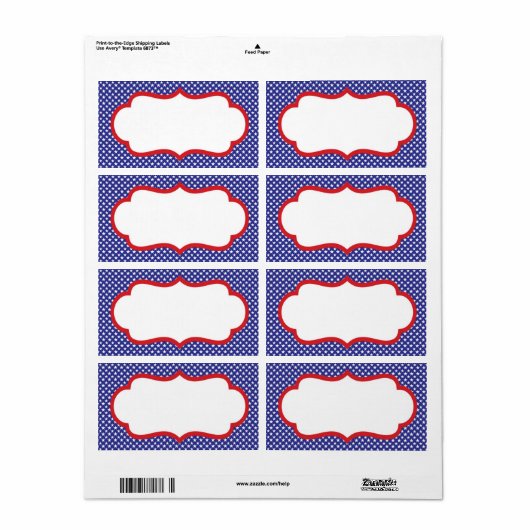 Patriottisch label (blanco) (Full Sheet)