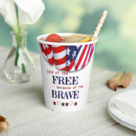 Patriottisch land van de Vrije Bunting Papieren Bekers
