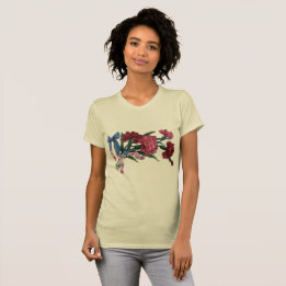  Patriottisch Lint & Bloemen Vrouwen Slim Fit T-shirt