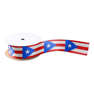 Patriottisch lint met vlag van Puerto Rico