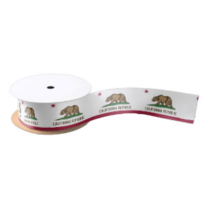 Patriottisch lintje met vlag van Californië, VS Lint