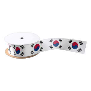 Patriottisch lintje met vlag van Zuid-Korea Lint