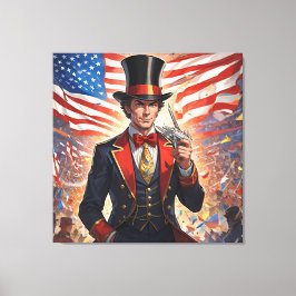 Patriottisch Magiër Spektakel Canvas Afdruk