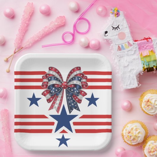 patriottisch matching paper-Bord Papieren Bordje (Feest)