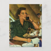  Patriottisch, medisch verpleegster telefonisch Briefkaart (Voorkant)