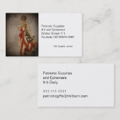 Patriottisch meisje in de vlag visitekaartje (Voorkant / Achterkant)