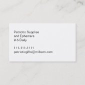 Patriottisch meisje in de vlag visitekaartje (Achterkant)