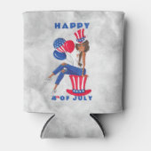 Patriottisch meisje van 4 juli blikjeskoeler (Voorkant)