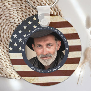  Patriottisch Memorial American Flag 2 Foto Sleutelhanger