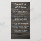 Patriottisch Memorial US Flag Funeral Prayer Bladw (Achterkant)