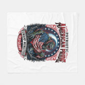 Patriottisch moerasmonster Old Glory Horror Monste Fleece Deken (Voorkant (Horizontaal))