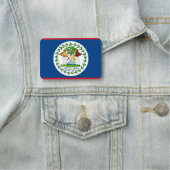 Patriottisch naamplaatje met vlag van Belize (In situ)