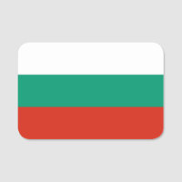 Patriottisch naamplaatje met vlag van Bulgarije