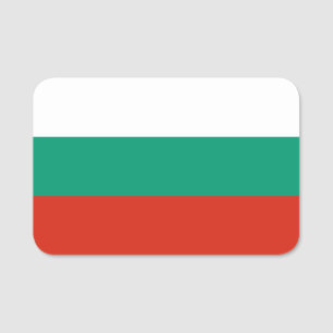 Patriottisch naamplaatje met vlag van Bulgarije