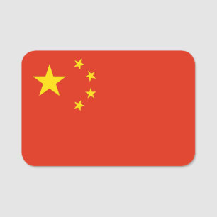 Patriottisch naamplaatje met vlag van China