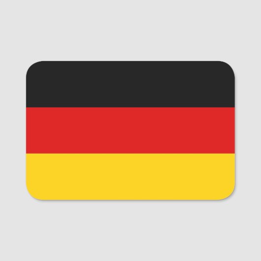 Patriottisch naamplaatje met vlag van Duitsland (Voorkant)