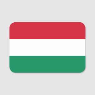 Patriottisch naamplaatje met vlag van Hongarije